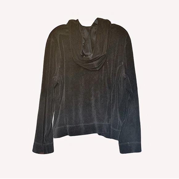 Covington brown Velour Full zip down sweater casual y2k button collar XL - Picture 10 of 11